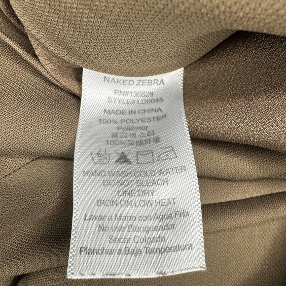 Naked Zebra Sz S Brown Shift Dress Size Small. - Picture 11 of 12